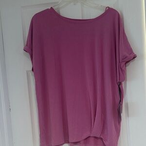 Simply Vera Vera Wang Pink Short Sleeve Top large New